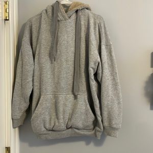 Soft gray hoodie from aerie side xs